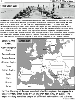 world war i worksheets by history in focus teachers pay teachers