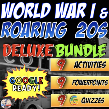 Preview of World War I and Roaring 20s | Digital Learning | Deluxe Bundle