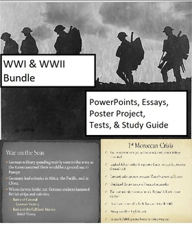 Preview of World War I and World War II PowerPoint Bundle