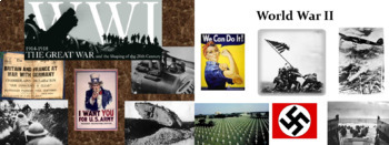Preview of World War I and World War II Bundle - PowerPoints and Guided Notes (WWI / WWII)