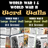 World War I and World War II Word Walls Bundle
