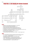 World War I and the Roaring 20's Crossword Puzzle