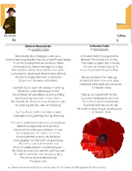 Preview of World War I compare and contrast worksheet