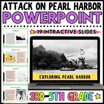 Preview of World War II (2) Attack on Pearl Harbor PPT PowerPoint Lesson 3rd 4th 5th Grade