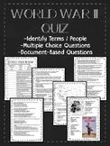 World War II (2) Quiz- identify, multiple choice, DBQ, 42 