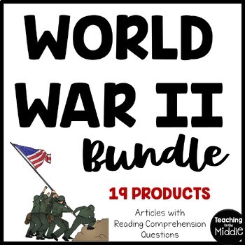 Preview of World War II ( 2 ) Reading Comprehension Worksheet Bundle