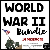 World War II ( 2 ) Reading Comprehension Worksheet Bundle