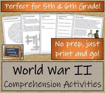 World War II - 5th & 6th Grade Display, Sorting, Close Read & Writing ...