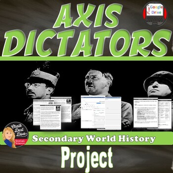 Preview of World War II | AXIS Dictators PROJECT | Print & Digital | Grades 7-12