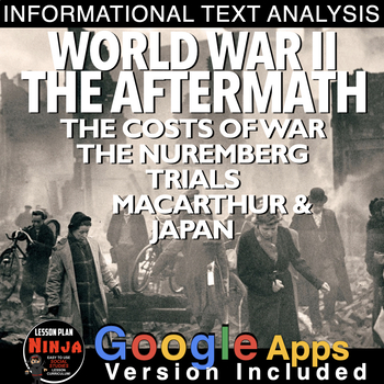 Preview of World War 2 Aftermath Info Text & Chart Analysis(WWII) + Google Apps Version