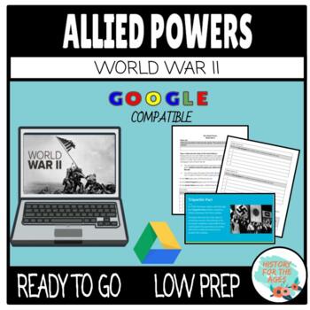 Preview of World War II: Allied Powers Goal Reading Analysis: GOOGLE PRODUCT