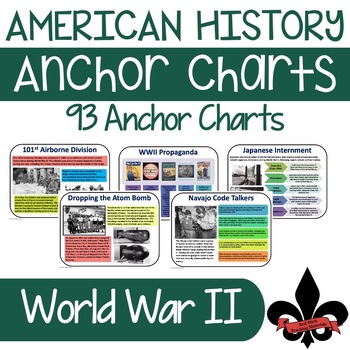 Preview of World War II: American History Anchor Charts