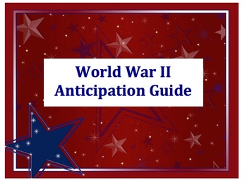 Preview of World War II Anticipation Guide