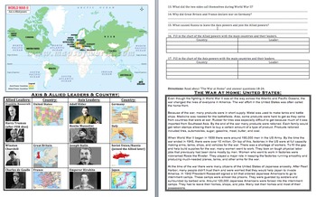 Preview of World War II Assignment-13 Parts