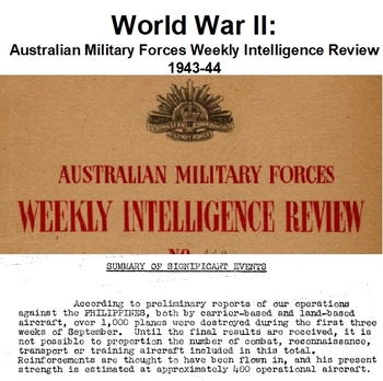 Preview of World War II: Australian Military Forces Weekly Intelligence Review 1943-44