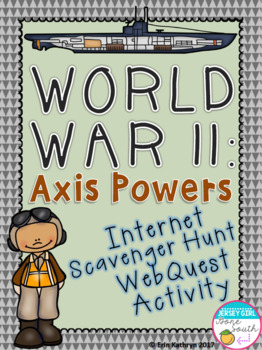 Preview of World War II Axis Powers Internet Scavenger Hunt WebQuest Activity