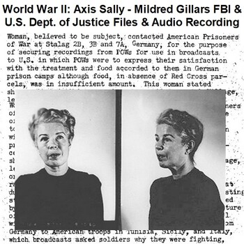 Preview of World War II: Axis Sally - Mildred Gillars FBI & U.S. Department of Justice File