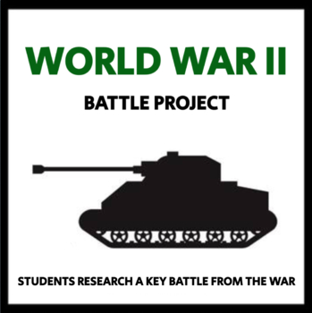 Preview of World War II Battle Project -Students Research a Battle, CCSS