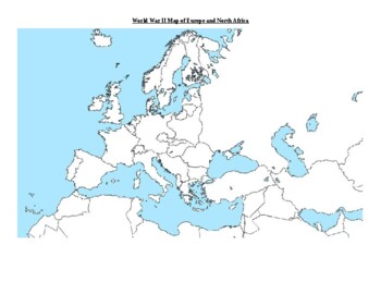 Preview of World War II Blank Map of Europe