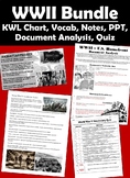 World War II Bundle - WWII Vocab, Notes, PPT, Document Ana