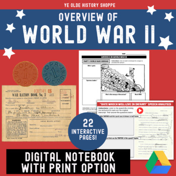 Preview of World War II - Comprehensive Digital Notebook - US History or APUSH WWII