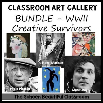 Preview of Classroom Art Gallery - World War II Creative Survivors