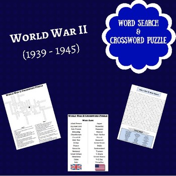 Preview of World War II Crossword Puzzle & Word Search