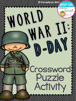 Preview of World War II D-Day Vocabulary Crossword Puzzle Activity