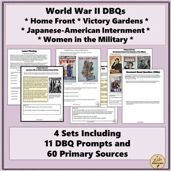 Preview of World War II DBQs and Primary Sources - 4 Sets *APUSH*