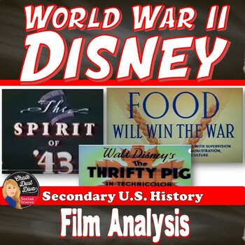 Preview of WORLD WAR II  DISNEY PROPOGANDA FILM Analysis Presentation - Print & Digital