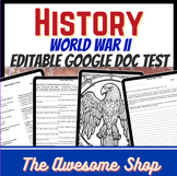 World War II Editable Test Google Doc