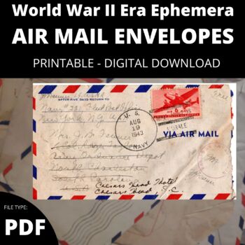 Preview of World War II Ephemera- Air Mail Envelope Images