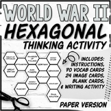 World War II Hexagonal Thinking Activity