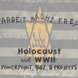 Holocaust WWII PowerPoint Introduction + Quiz & Answer Key