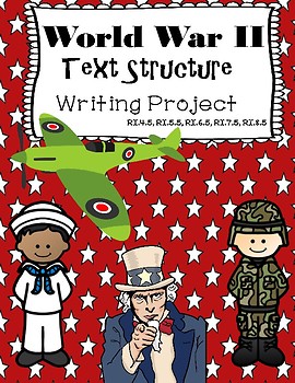 Preview of World War II Informational Text Structure Writing Project and Comparison