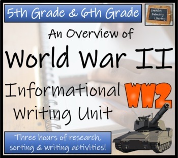 Preview of World War II Informational Writing Unit | 5th Grade & 6th Grade