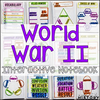 World War II Interactive Notebook Graphic Organizers World History