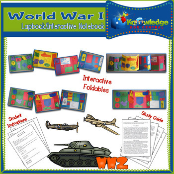 Preview of World War II Lapbook Package / Interactive Notebook