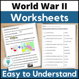 World War II Lesson Plan Worksheet for ESL and ELL in Google