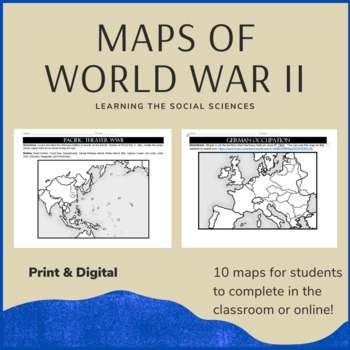 Preview of World War II Map Assignments: In-Person or Distance Learning Online