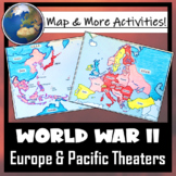 World War II: Map Coloring & Labeling Activities- Europe &