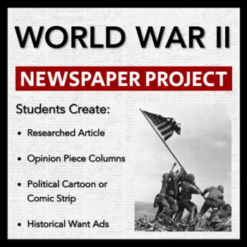 Preview of World War II Newspaper Project -Students creatively report an event