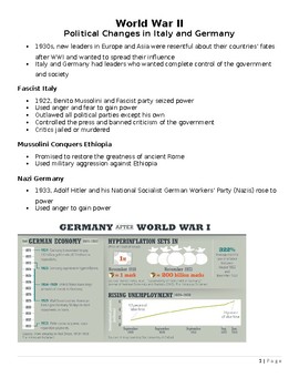 Preview of World War II Notes