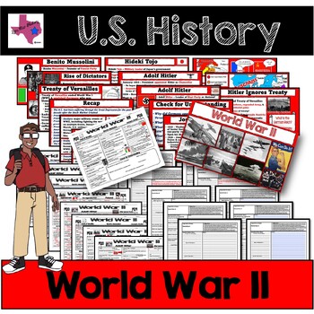 Preview of U.S. History EOC - World War II Notes with Maps