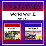 World War II Part 1&2 Units for Special Ed Level Adapted B