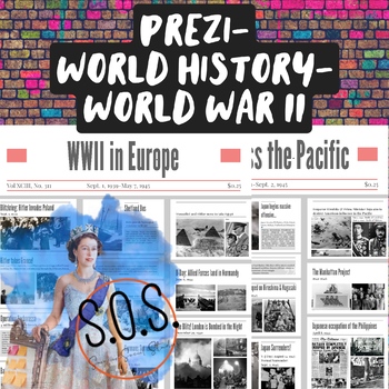 Preview of World War II Prezi Presentations- World History