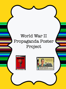 World War II Propaganda Poster Project by Gifted Source | TpT