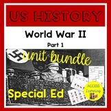 World War II Pt1 Unit for Special Ed Leveled Adapted Books