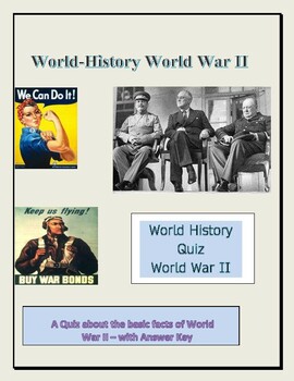 World War II Quiz with answers by The English Literature Store | TPT