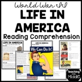 Life in America During World War II Reading Comprehension 